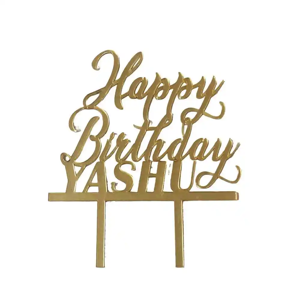 Personalized Happy Birthday Name Cake Topper Online